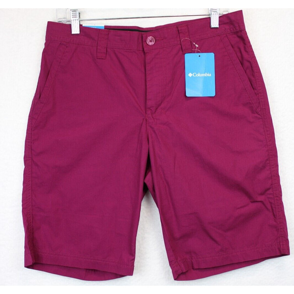 Columbia Washed Out Chino Shorts Men's 30 / 10" Dark Magenta Outdoors Preppy - Picture 1 of 10